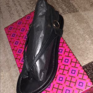 Tory Burch Minnie Travel Sandals / Veg Leather